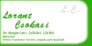 lorant csokasi business card